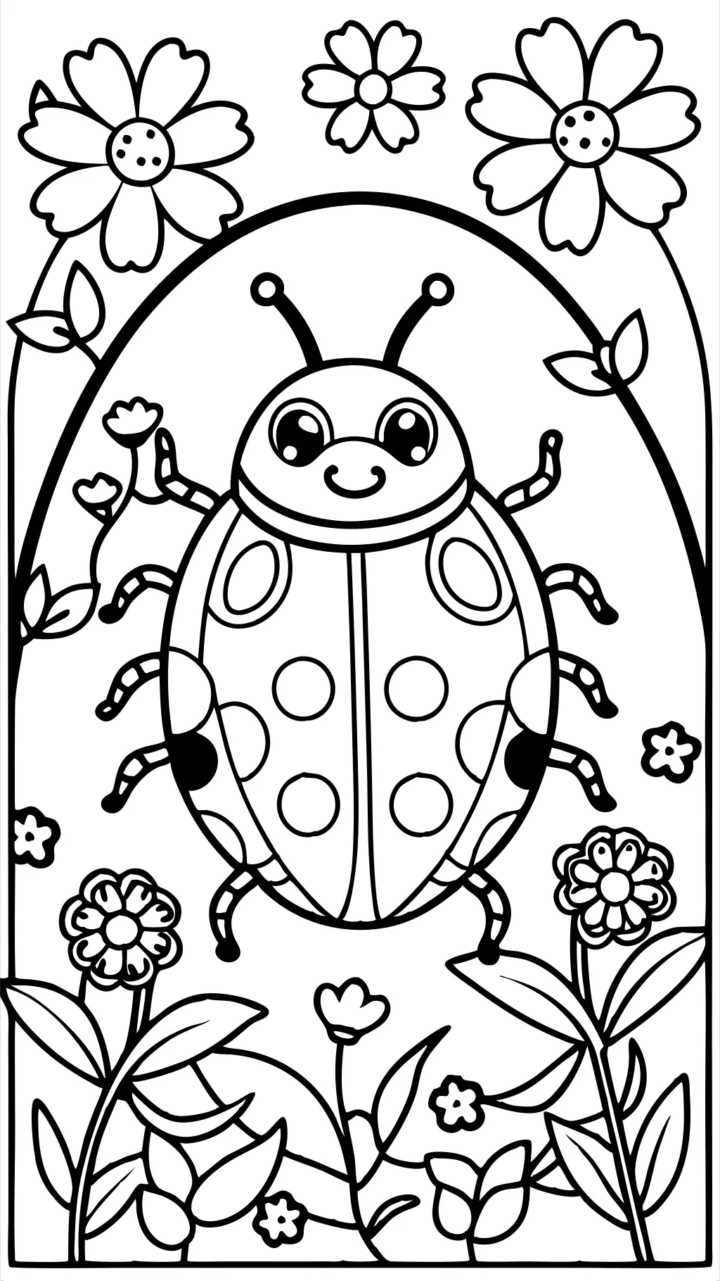 Página para colorear Lady Bug